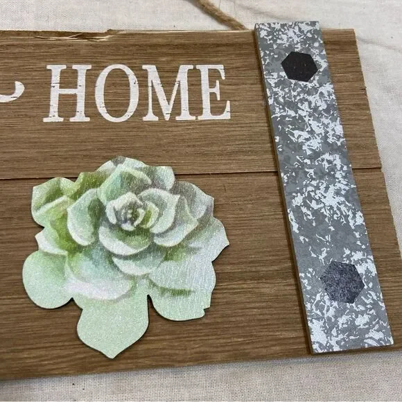 Brand New Home Sweet Home Succulent Wall Sign‎ - Picture 5 of 5